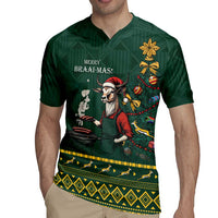 Personalised South Africa Christmas Rugby Jersey Bokke Merry Braai-mas - Wonder Print Shop