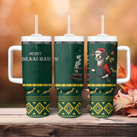 Personalised South Africa Christmas Tumbler With Handle Bokke Merry Braai-mas - Wonder Print Shop