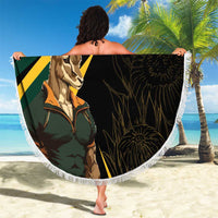 South Africa Personalised Beach Blanket Springbok Mascot Dynamic LT7 - Wonder Print Shop