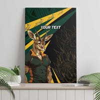 South Africa Personalised Canvas Wall Art Springbok Mascot Dynamic LT7 - Wonder Print Shop