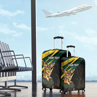 South Africa Personalised Luggage Cover Springbok Mascot Dynamic - Wonder Print Shop