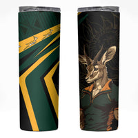 South Africa Skinny Tumbler Springbok Mascot Dynamic - Wonder Print Shop
