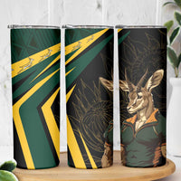 South Africa Skinny Tumbler Springbok Mascot Dynamic - Wonder Print Shop