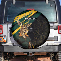 South Africa Personalised Spare Tire Cover Springbok Mascot Dynamic - Wonder Print Shop