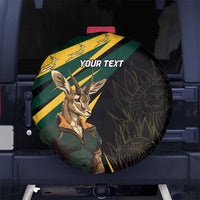 South Africa Personalised Spare Tire Cover Springbok Mascot Dynamic - Wonder Print Shop