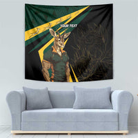 South Africa Personalised Tapestry Springbok Mascot Dynamic - Wonder Print Shop