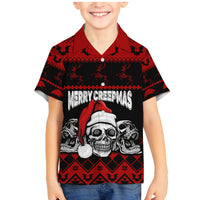 Custom Christmas Family Matching Mermaid Dress and Hawaiian Shirt Gothic Skull Creepmas LT7 - Wonder Print Shop
