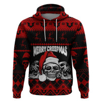 Custom Christmas Hoodie Gothic Skull Creepmas - Wonder Print Shop