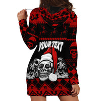 Custom Christmas Hoodie Dress Gothic Skull Creepmas - Wonder Print Shop