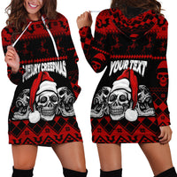 Custom Christmas Hoodie Dress Gothic Skull Creepmas - Wonder Print Shop