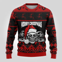 Personalised Wonder Print Christmas Ugly Christmas Sweater Gothic Skull Creepmas - Wonder Print Shop