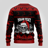 Personalised Wonder Print Christmas Ugly Christmas Sweater Gothic Skull Creepmas - Wonder Print Shop