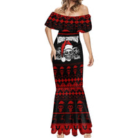 Custom Christmas Mermaid Dress Gothic Skull Creepmas - Wonder Print Shop