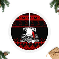 Personalised Wonder Print Christmas Tree Skirt Gothic Skull Creepmas - Wonder Print Shop