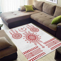 Croatia Sicanje Tattoo Kolo Inspired Area Rug - Wonder Print Shop