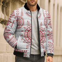 Croatia Sicanje Tattoo Kolo Inspired Bomber Puffer Jacket - Wonder Print Shop