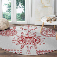 Croatia Sicanje Tattoo Kolo Inspired Round Carpet - Wonder Print Shop