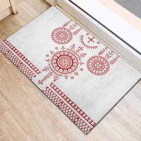 Croatia Sicanje Tattoo Kolo Inspired Rubber Doormat - Wonder Print Shop