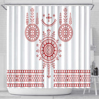 Croatia Sicanje Tattoo Kolo Inspired Shower Curtain - Wonder Print Shop