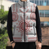 Croatia Sicanje Tattoo Kolo Inspired Sleeveless Puffer Jacket - Wonder Print Shop
