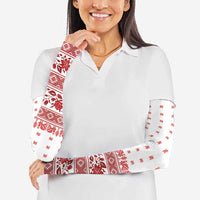 Antique Croatia Folk Embroidery Inspired Pattern Arm Sleeves Roses and Peacocks - Wonder Print Shop