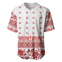 Antique Croatia Folk Embroidery Inspired Pattern Baseball Jersey Roses and Peacocks - Wonder Print Shop