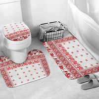 Antique Croatia Folk Embroidery Inspired Pattern Bathroom Set Roses and Peacocks - Wonder Print Shop