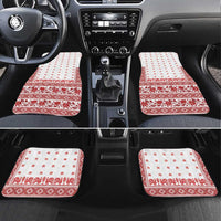 Antique Croatia Folk Embroidery Inspired Pattern Car Mats Roses and Peacocks - Wonder Print Shop