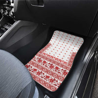Antique Croatia Folk Embroidery Inspired Pattern Car Mats Roses and Peacocks - Wonder Print Shop