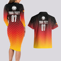 Germany Football Couples Matching Long Sleeve Bodycon Dress and Hawaiian Shirt Nationalelf Dynamic LT7 - Wonder Print Shop