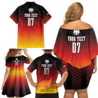 Germany Football Family Matching Off Shoulder Short Dress and Hawaiian Shirt Nationalelf Dynamic LT7 - Wonder Print Shop