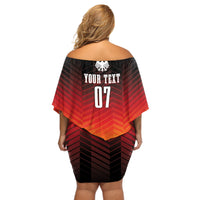 Germany Football Off Shoulder Short Dress Nationalelf Dynamic - Wonder Print Shop