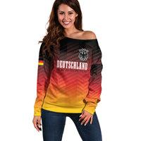 Germany Football Off Shoulder Sweater Nationalelf Dynamic - Wonder Print Shop