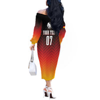 Germany Football Off The Shoulder Long Sleeve Dress Nationalelf Dynamic - Wonder Print Shop