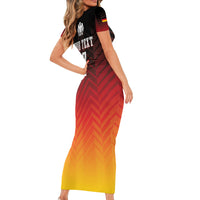 Germany Football Short Sleeve Bodycon Dress Nationalelf Dynamic - Wonder Print Shop