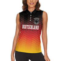 Germany Football Women Sleeveless Polo Shirt Nationalelf Dynamic - Wonder Print Shop