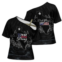 Pray for Texas Hill Country Cross Shoulder Shirt - Wonder Print Shop