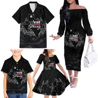 Pray for Texas Hill Country Family Matching Off The Shoulder Long Sleeve Dress and Hawaiian Shirt - Wonder Print Shop