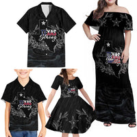 Pray for Texas Hill Country Family Matching Off Shoulder Maxi Dress and Hawaiian Shirt - Wonder Print Shop