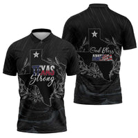 Pray for Texas Hill Country Zipper Polo Shirt - Wonder Print Shop