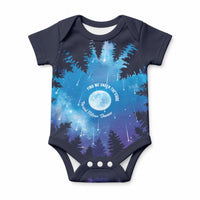 Perseid Meteor Shower Baby Onesie Starry Sky Above The Trees