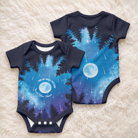 Perseid Meteor Shower Baby Onesie Starry Sky Above The Trees