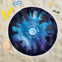 Perseid Meteor Shower Beach Blanket Starry Sky Above The Trees