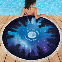Perseid Meteor Shower Beach Blanket Starry Sky Above The Trees