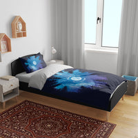 Perseid Meteor Shower Bedding Set Starry Sky Above The Trees