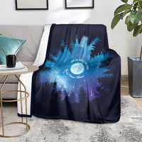 Perseid Meteor Shower Blanket Starry Sky Above The Trees