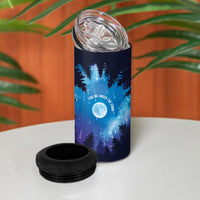 Perseid Meteor Shower 4 in 1 Can Cooler Tumbler Starry Sky Above The Trees