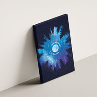Perseid Meteor Shower Canvas Wall Art Starry Sky Above The Trees