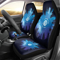 Perseid Meteor Shower Car Seat Cover Starry Sky Above The Trees
