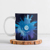 Perseid Meteor Shower Ceramic Mug Starry Sky Above The Trees